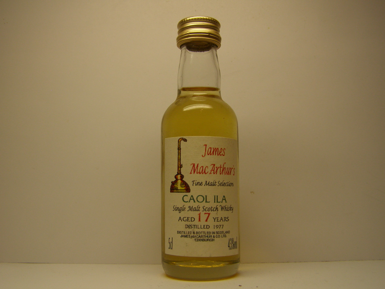 SMSW 17yo 1977 "James MacArthur´s" 5cl 43%vol